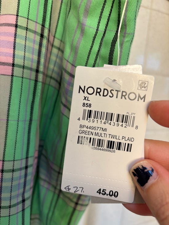 bp Pleated Plaid Mini Skirt Size XL Green Pink Y2K Preppy School Sorority NWT - Picture 8 of 9